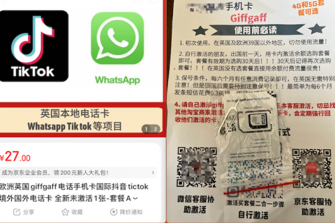 如何拥有一个可长期在国内使用的国外手机号码giffgaff英国电话卡