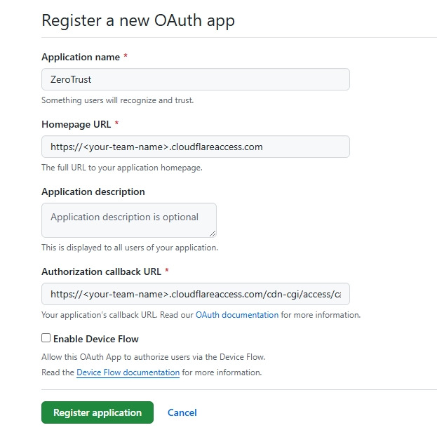 GitHub OAuth App